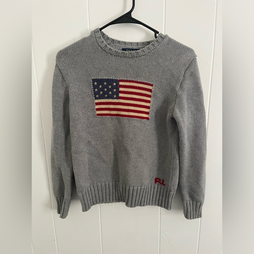 Polo Ralph Lauren iconic flag sweater kids 14/16